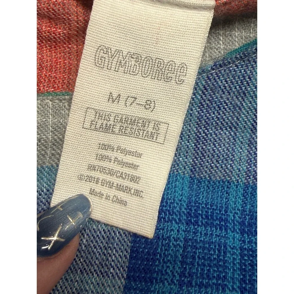 Gymboree Girls Plaid Flannel Dress Size 7 8 M Holiday Christmas Tartan Green Red